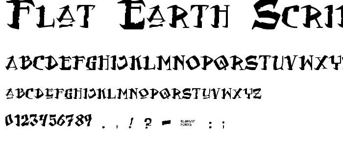 Flat Earth Scribe font